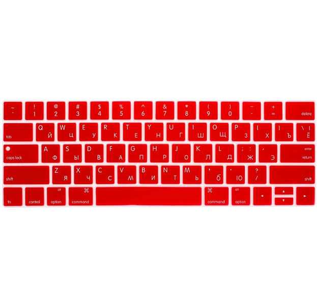Красная силиконовая накладка на клавиатуру для Macbook Pro 13/15 2016/2017 с Touch Bar (US)
Красная силиконовая накладка на клавиатуру для Macbook Pro 13/15 2016/2017 с Touch Bar (US)