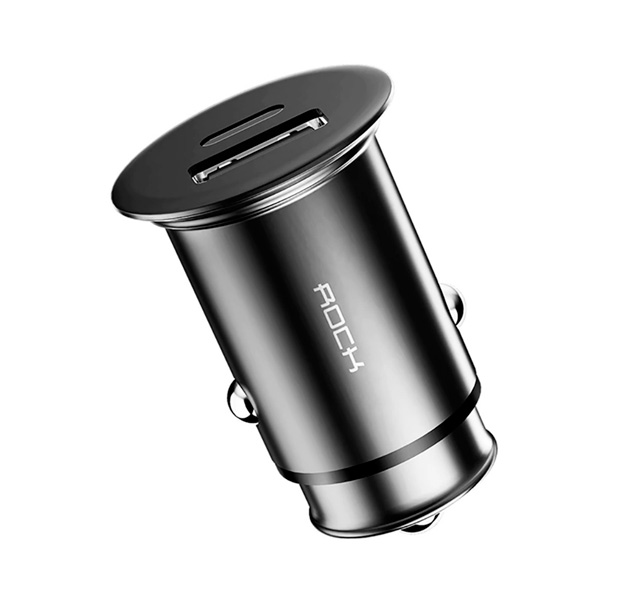 Черное автомобильное зарядное устройство Rock Metal Mini PD Charger USB/Type-C 5A
Черное автомобильное зарядное устройство Rock Metal Mini PD Charger USB/Type-C 5A