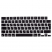 Цвет изображения Черная накладка на клавиатуру для Macbook Pro 14/16 2021-2024 / Air 13/15 M2 2022-2024 (Rus/Eu)