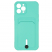 Цвет изображения Чехол для iPhone 12 Pro с отделением для карт Button Card Case бирюзовый