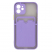 Цвет изображения Чехол для iPhone 12 с отделением для карт Bubble Slim Case аметистовый/салатовые кнопки