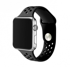 Цвет изображения Ремешок Apple Watch 42/44/45/49 mm Perforated Sport Band Black