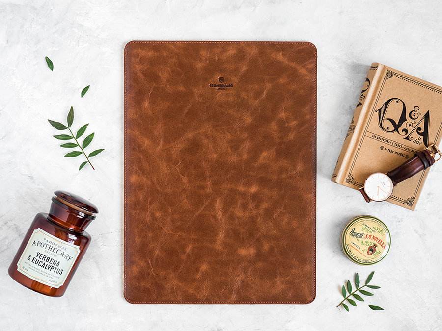 Кожаный чехол для Macbook 12 Stoneguard Brown