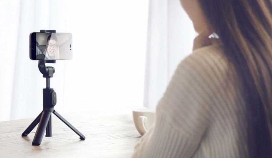 Серебряный монопод Xiaomi Selfie Stick Tripod 
