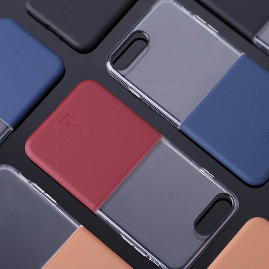  Силиконовый чехол для iPhone 7 Baseus Half to Half Case Black