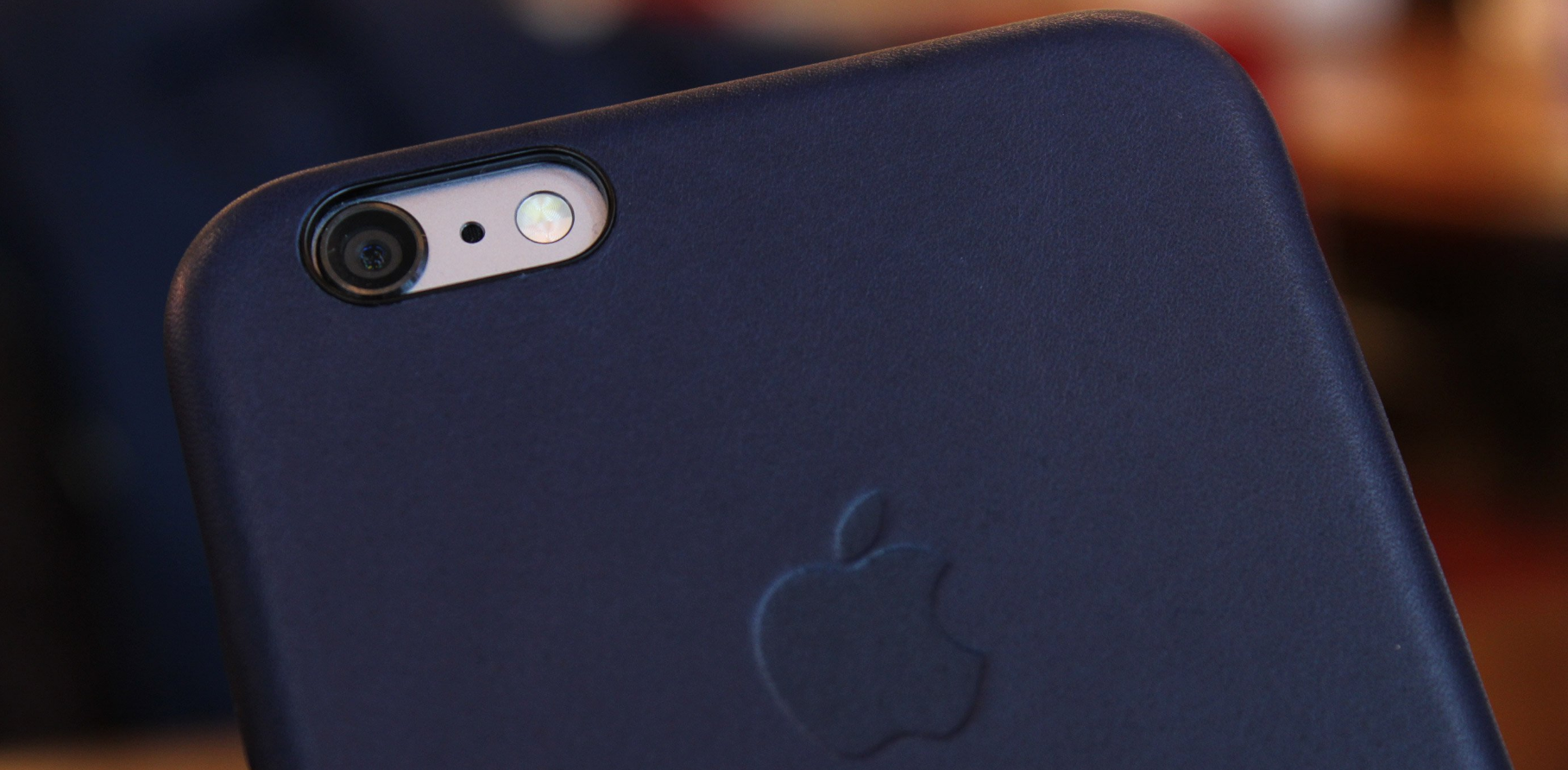 Темно-синий кожаный чехол для iPhone 6/6s Plus analog