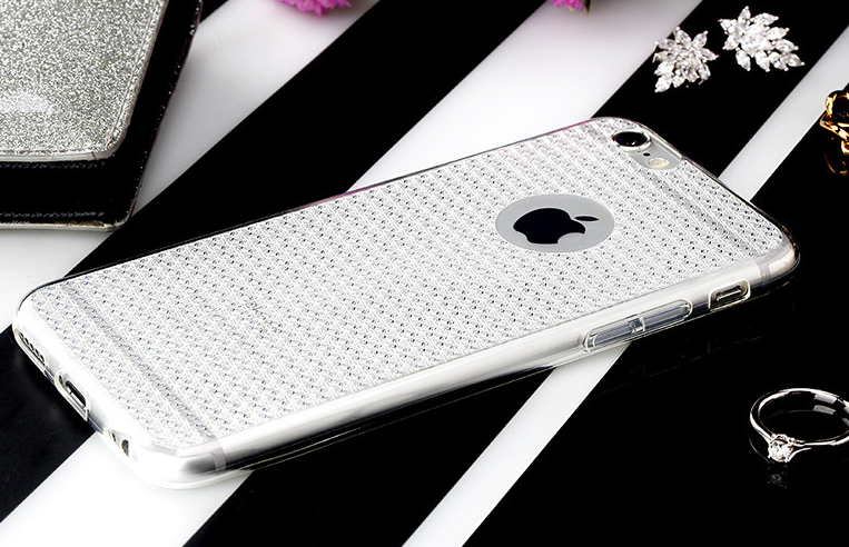 Серебристый чехол-накладка для iPhone 6/6s Plus Rock Fla Series