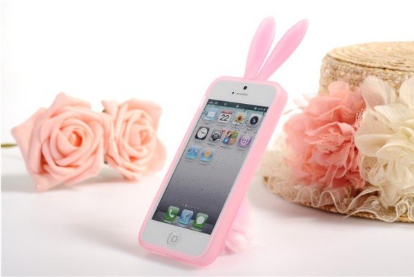 Нежно-розовый чехол заяц Rabito для iPhone 5