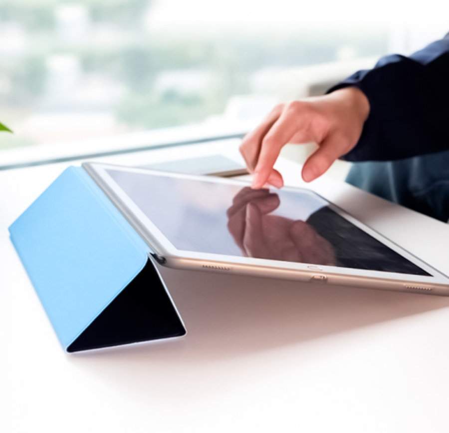 Синий чехол-книжка для iPad Pro 12.9 Rock Phantom Case 