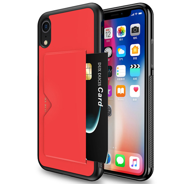 

Красный чехол для iPhone XR Dux Ducis Pocard Series
