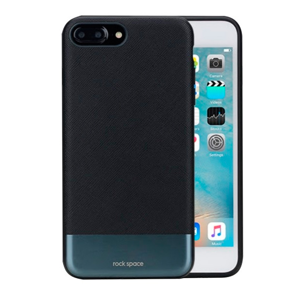 

Черный кожаный чехол-накладка для iPhone 7/8 Plus Rock Elite Series