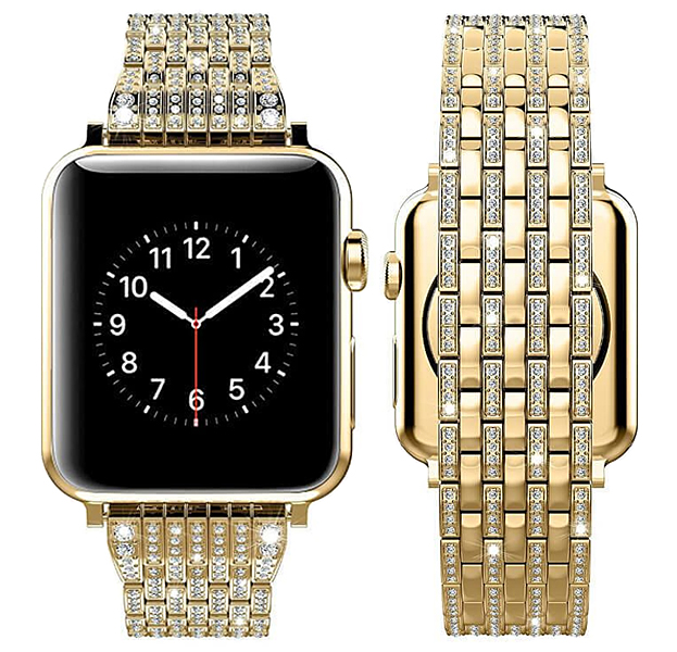 

Золотой металлический ремешок для Apple Watch 38/40 mm Diamond