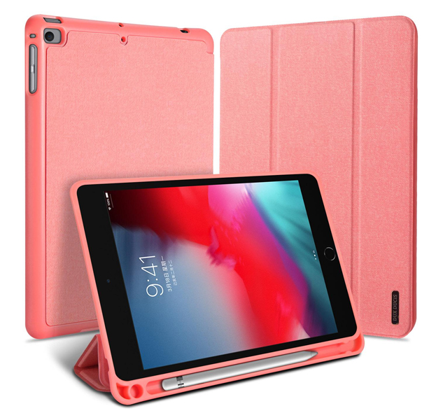

Розовый чехол-книжка для iPad Mini 5 Dux Ducis Domo Series with Pencil Slot