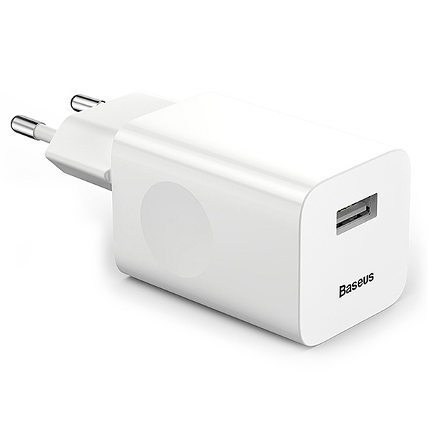 

Белое сетевое зарядное устройство Baseus Quick Charge 3.0 BX02
