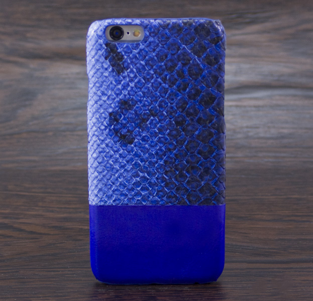 

Кожаный чехол-накладка для iPhone 6/6s "Viper" Croco Case Blue, Синий