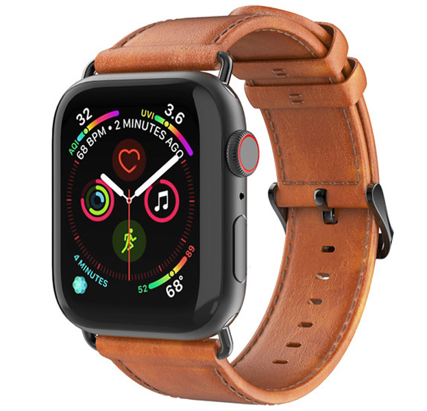 

Коричневый кожаный ремешок для Apple Watch 38/40 mm Dux Ducis Gadget Series