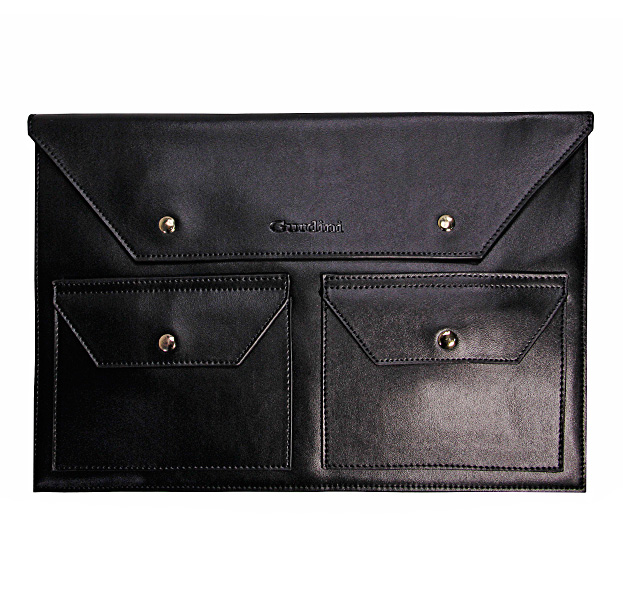 

Черная кожаная сумка для Macbook Pro 15 Gurdini Leather Bag, Черный