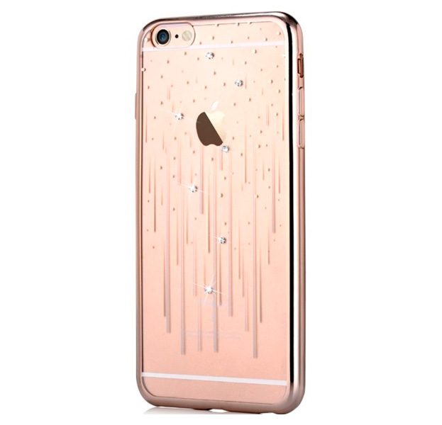 

Прозрачный силиконовый чехол для iPhone 6/6s Devia Crystal Meteor Champagne Gold
