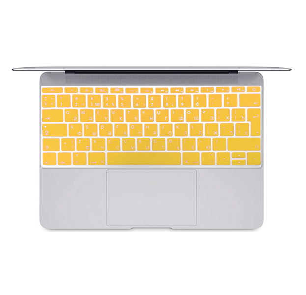 

Желтая силиконовая накладка на клавиатуру для Macbook 12/Pro 13/15 2016/2017 (Rus/Eu)