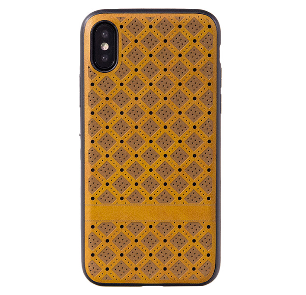 

Кожаный чехол-накладка для iPhone X/XS Robobear Cells R-5 Light Brown, Коричневый