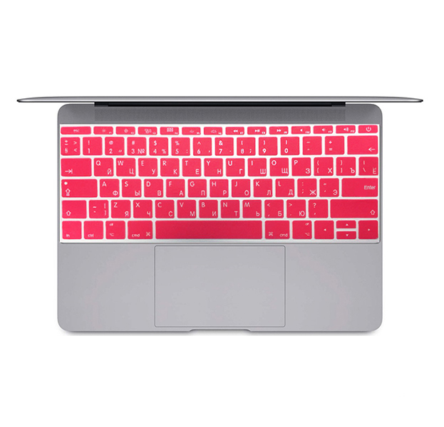 

Красная силиконовая накладка на клавиатуру для Macbook 12/Pro 13/15 2016/2017 (US)