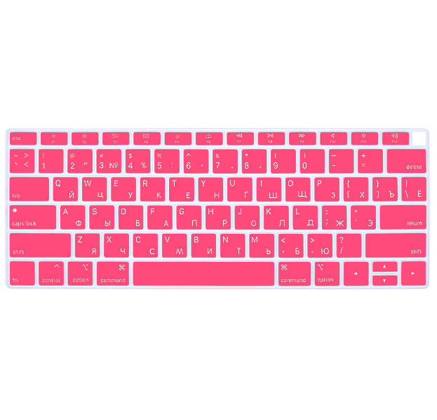 

Розовая силиконовая накладка на клавиатуру для Macbook Air 13 2018 (US)