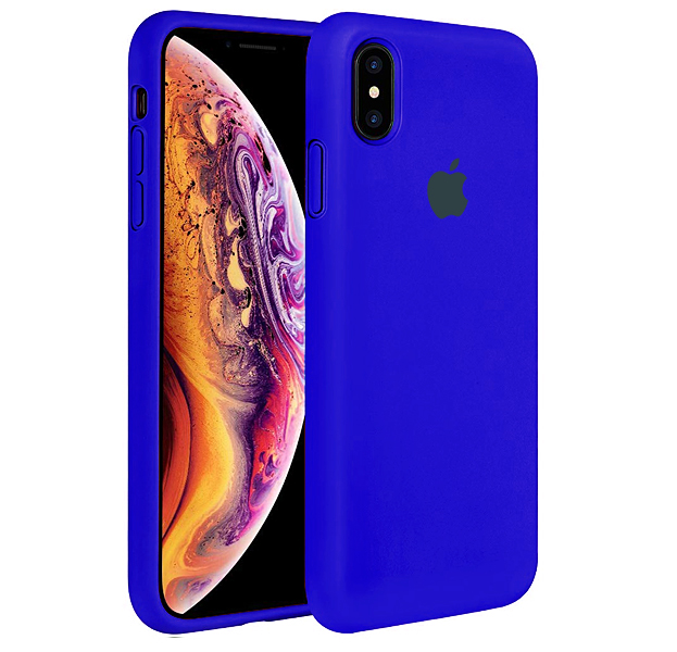 

Cиликоновый чехол цвета Индиго для iPhone X/XS Silicone Case Full Cover, Синий