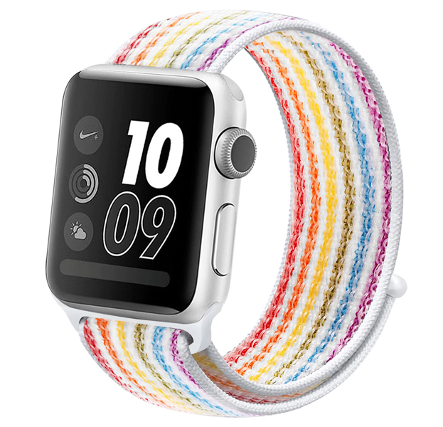 

Нейлоновый ремешок для Apple Watch 42/44 mm Радуга
