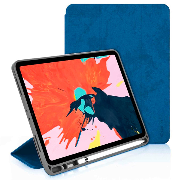 

Синий чехол-книжка для iPad Pro 11 Comma Leather Case