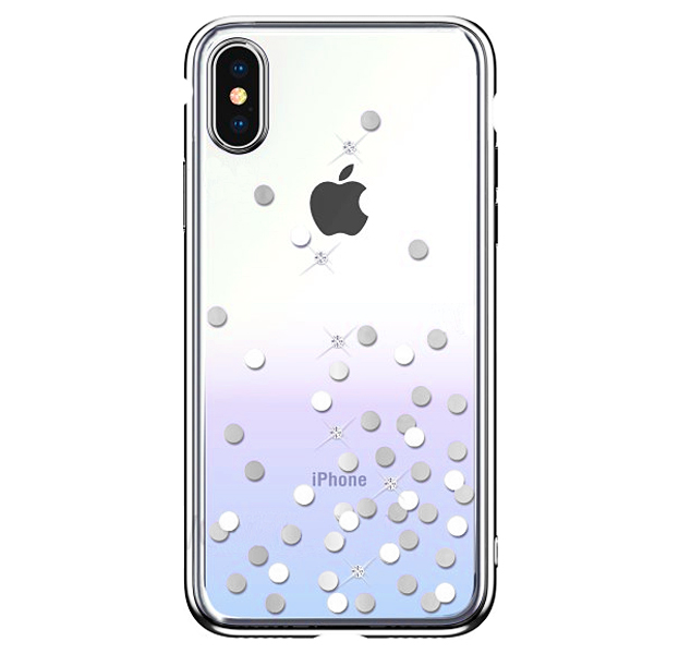 

Чехол-накладка для iPhone XS Max Devia Polka Crystal Series Case Blue, С рисунком