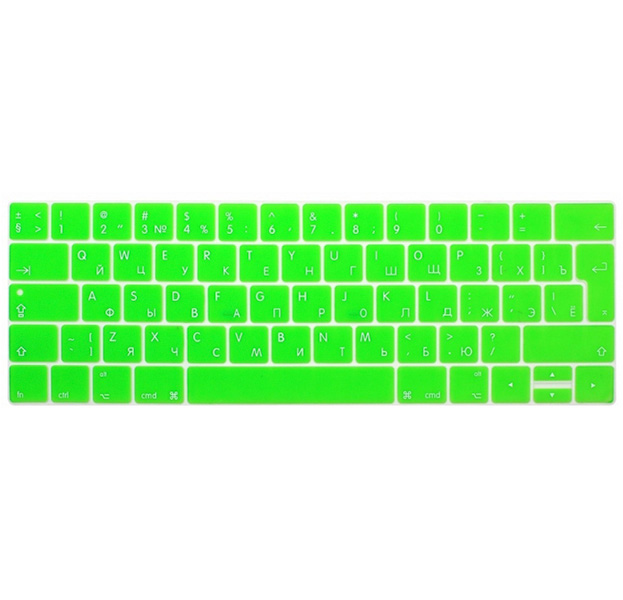 

Зеленая силиконовая накладка на клавиатуру для Macbook Pro 13/15 2016/2017 с Touch Bar (Rus/Eu)