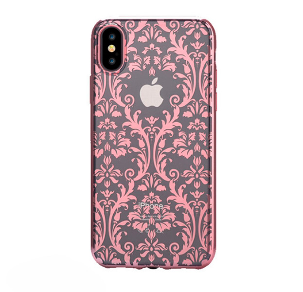 

Силиконовый чехол для iPhone X/XS Devia Crystal Baroque Rose Gold, Розовый