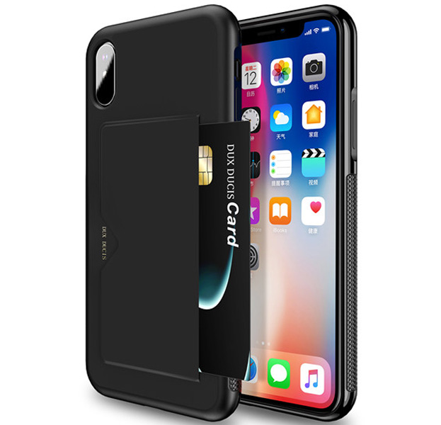 

Черный чехол для iPhone X/XS Dux Ducis Pocard Series