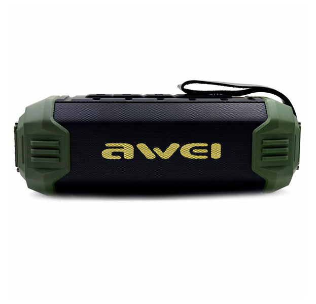 

Зеленая портативная влагостойкая Bluetooth-колонка Awei Y280