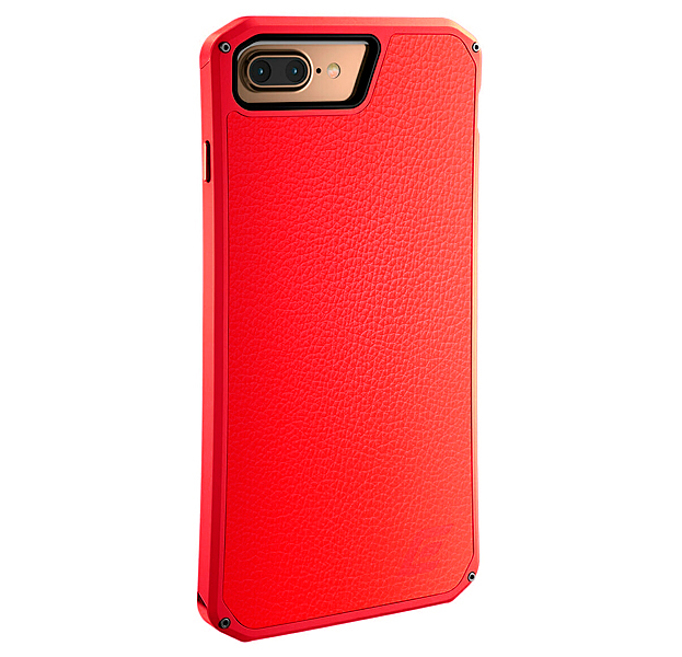 

Красный кожаный противоударный чехол для iPhone 7/8 Plus Element Case Solace LX