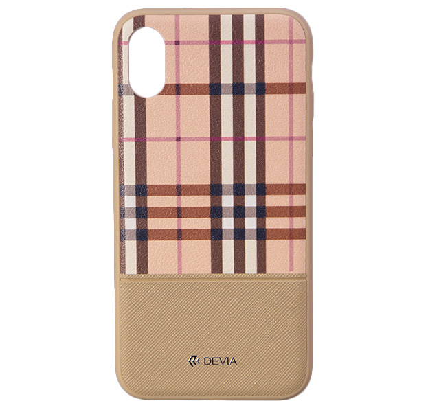 

Коричневый чехол-накладка для iPhone X/XS Devia Lattice