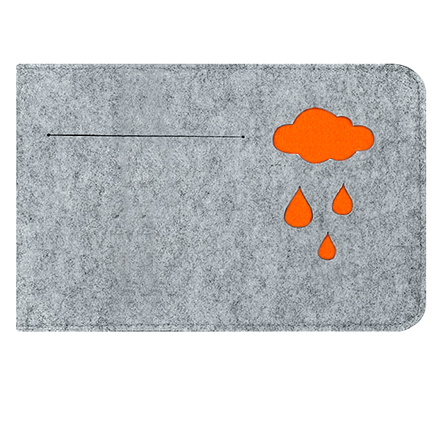 

Серый фетровый чехол для Macbook Pro 13 2016/2017 Cloud Orange