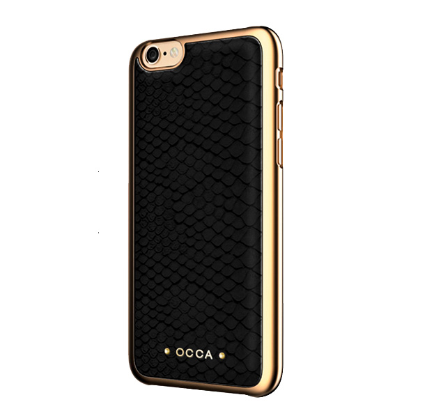

Кожаный чехол для iPhone 7/8 Occa Wild Collection Black, Золотой
