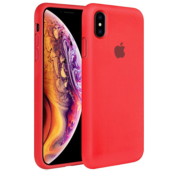 

Красный силиконовый чехол для iPhone X/XS Silicone Case Full Cover