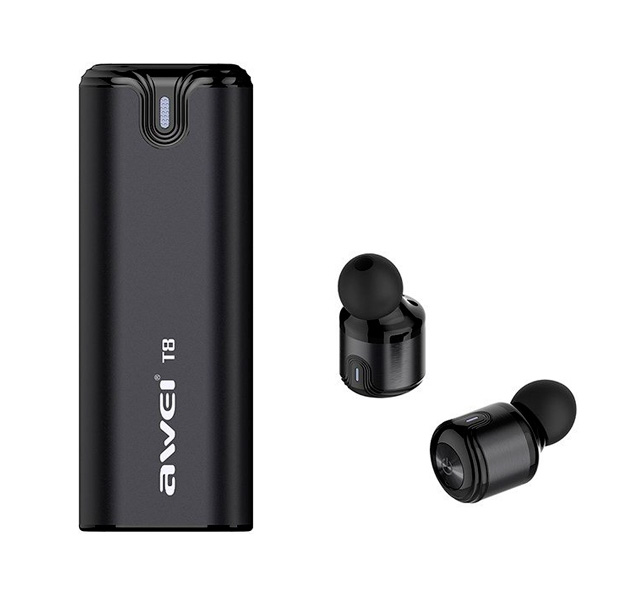 

Беспроводная гарнитура Awei True Wireless Earbuds with Charging Case Black (аналог Airpods)
