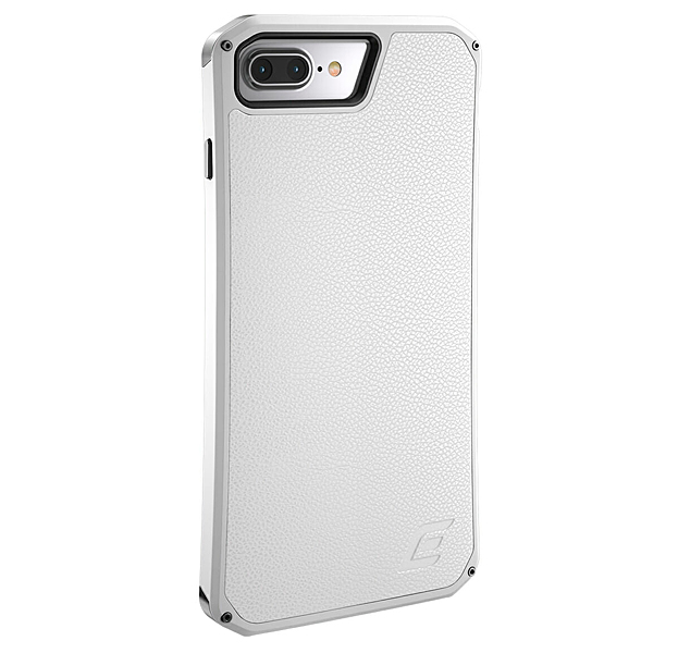 

Белый кожаный противоударный чехол для iPhone 7/8 Plus Element Case Solace LX