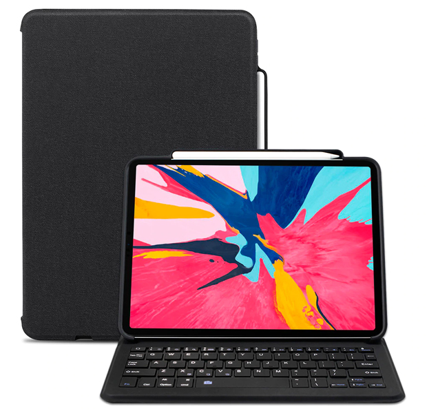 

Черный чехол c беспроводной клавиатурой для iPad Pro 11 WowCase with Pencil Slot