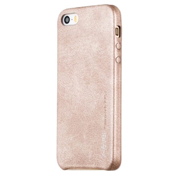 

Золотой чехол-накладка для iPhone 5/5S/SE X-Level Vintage