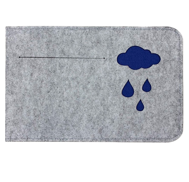 

Серый фетровый чехол для Macbook Pro 13 2016/2017 Cloud Dark Blue