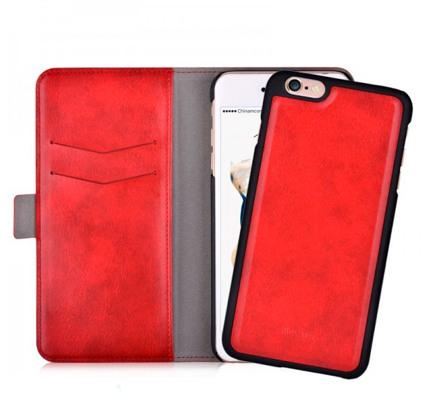 

Красный чехол-книжка для iPhone 6/6s Devia Magic 2in1 Case
