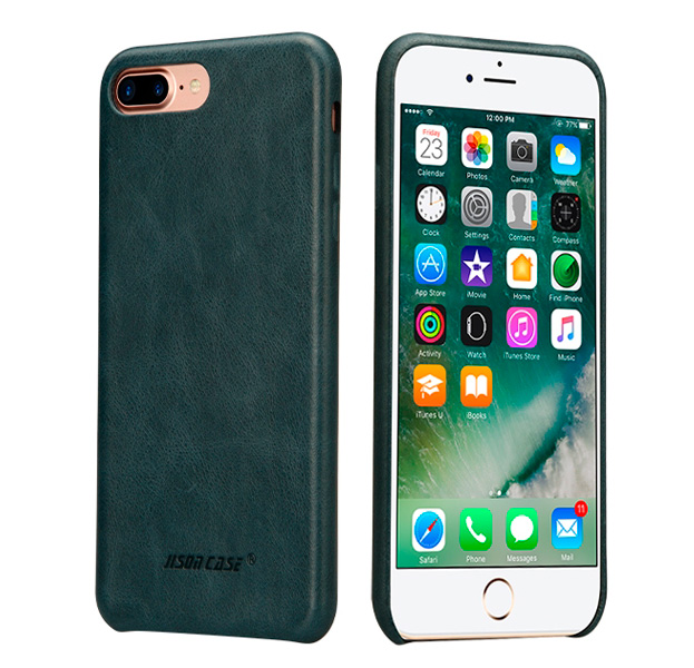 

Синий кожаный чехол накладка для iPhone 7/8 Plus Jisoncase