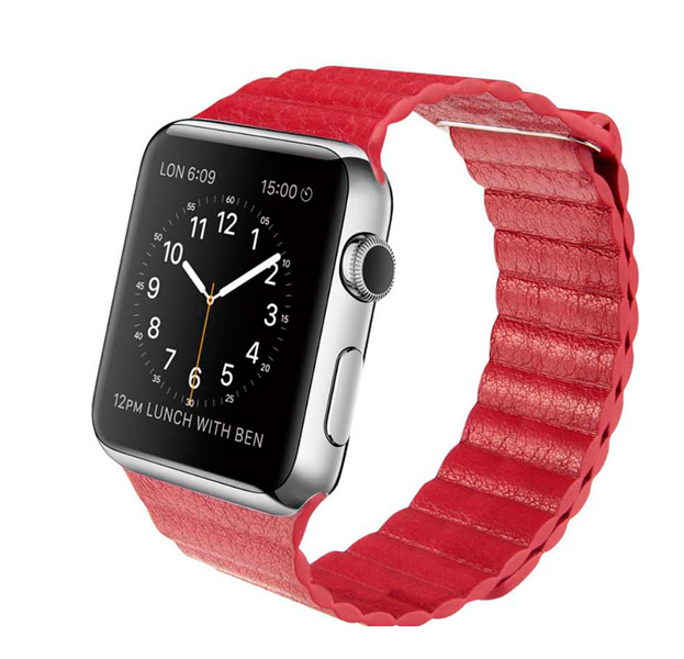 

Ремешок с магнитной застежкой для Apple Watch 42/44 mm красный