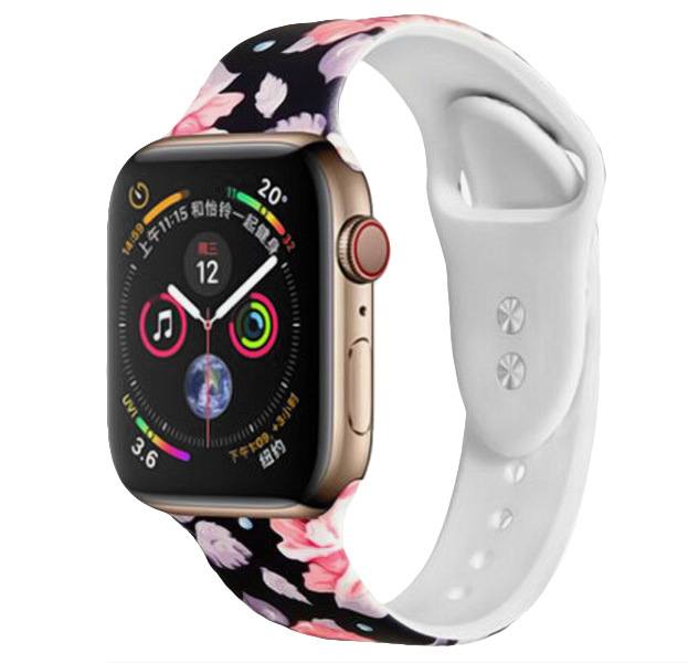 

Силиконовый ремешок для Apple Watch 42/44 mm COTEetCI Black Roses