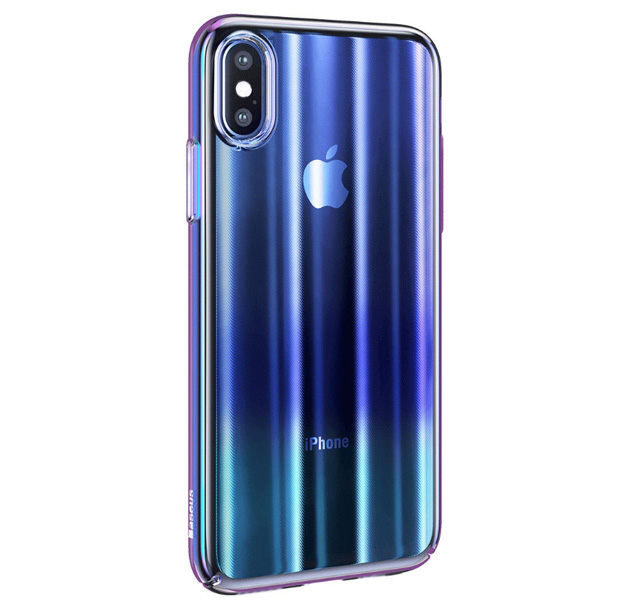 

Чехол-накладка для iPhone X/XS Baseus Aurora Case Gradient Blue, Синий