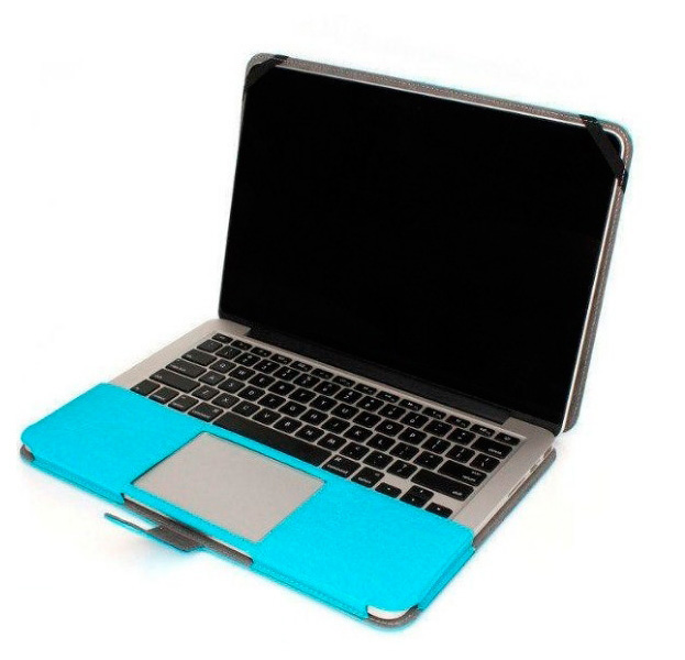 

Голубой кожаный чехол-папка для Macbook Pro 13 Retina MacLine